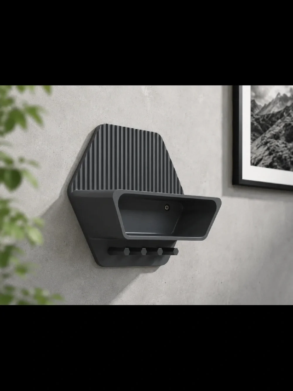 White Wall Organizer Shelf - Sunglass & Key Holder 3D printed